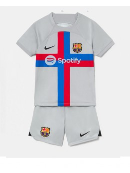 Barcelona Ausweichtrikot für Kinder 2022-23 Kurzarm (+ Kurze Hosen)